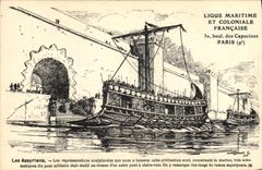 VINTAGE POSTCARD Boat Assyrians