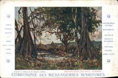 VINTAGE POSTCARD Boat Steamer Maritime Transport Genevriers giants Kikuku Country via Mombasa