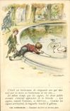 CPA Illustrateur Poulbot Cygne Les miserables Victor Hugo Comment de frere on devient pere 