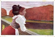 CPA Fantaisie Illustrateur Femme Alsace Spindler