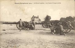 CPA Militaria Artillerie anglaise Les canons a longue portee