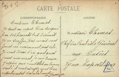 Acería de Militaria de la POSTAL de la VENDIMIA del taller de la marina de St Chamond Canon de la dimensión de 240