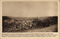 VINTAGE POSTCARD Militaria Consumption of a French battery during the two days preceding the offensive on the Sum