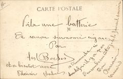 VINTAGE POSTCARD Militaria French Part of 75 in action