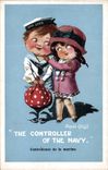 CPA Fantaisie Illustrateur Enfants The controller of the navy Donald Mc Gill