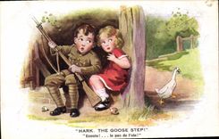 CPA Fantaisie Illustrateur Enfants Carabine 