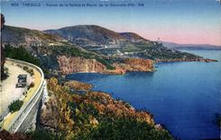 VINTAGE POSTCARD Theoule Points of Galere and Route of the gold Cornice