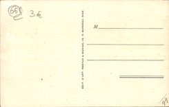 Puntos de Theoule de la POSTAL de la VENDIMIA de Galere y ruta de la cornisa del oro