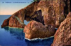 VINTAGE POSTCARD Theoule the Cave of Gardanne