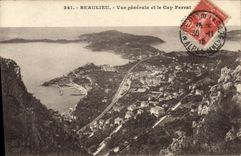 Opinión y el cabo Ferrat de Beaulieu de la POSTAL de la VENDIMIA