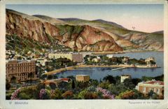 Panorama y hoteles de Beaulieu de la POSTAL de la VENDIMIA