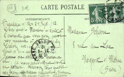 Panorama de Beaulieu de la POSTAL de la VENDIMIA de Beaulieu y Rade de Villefranche visto de la cornisa grande