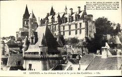 CPA Loches Le Chateau Royal et la Porte des Cordeliers
