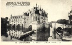 VINTAGE POSTCARD Chenonceaux the Castle the Eastern frontage