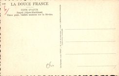 VINTAGE POSTCARD Sospel Old Bridge Old women Houses