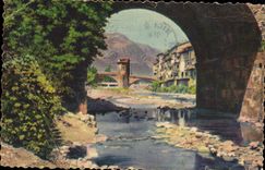 CPA Sospel Le vieux pont