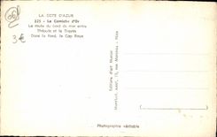 MODERN CARD the gold cornice the road of the seaside between Theoule and Trayas the Russet-red Cape