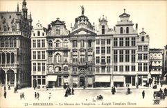 VINTAGE POSTCARD Brussels the house of the templiers