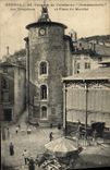VINTAGE POSTCARD Hyeres vault of the old commandery of the templiers and place of the market