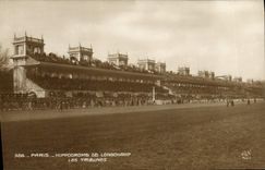 CPA Cheval Equitation Hippisme Paris Hippodrome de Longchamp les tribunes 