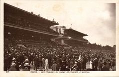 CPA Cheval Equitation Hippisme Paris Les tribunes au champ de courses d'Auteuil