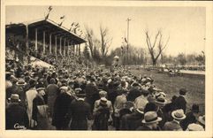 VINTAGE POSTCARD Horse Horsemanship Hippisme Feurs Hippodrome an arrival