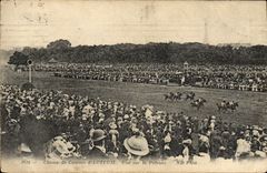 VINTAGE POSTCARD Horse Horsemanship Hippisme Racecourse of Auteuil Seen on the lawn