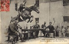 CPA Cheval Equitation Hippisme Chambery 4eme Dragons Exercice de saut Le saut de table TOP