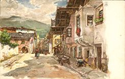 VINTAGE POSTCARD Fantasy Sterzing Illustrator