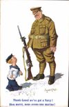 VINTAGE POSTCARD Fantasy Illustrator Child Soldier Militaria Donald Mc Gill Marine