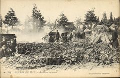 Artillería de Militaria de la POSTAL de la VENDIMIA en la acción