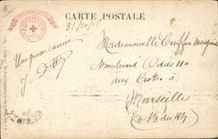 Museo de Militaria París de la POSTAL de la VENDIMIA de las cáscaras del ejército de la tumba 420 cerca de Verdún