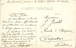 POSTAL Militaria Montmirail de la VENDIMIA un efecto curioso del bombardeo