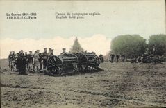 CPA Militaria Canon de campagne anglais 