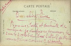 POSTAL Militaria Madagascar de la VENDIMIA un bautismo cerca de un 75