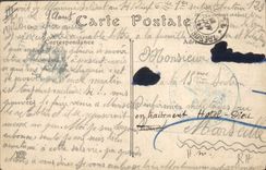 Pieza de la artillería de Militaria de la POSTAL de la VENDIMIA de 75m m en la acción