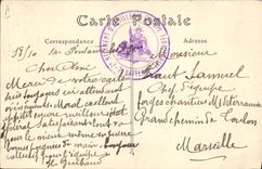 La POSTAL Militaria Artillerie de la VENDIMIA funciona el arma de Rimailho