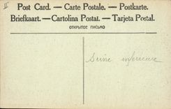 La POSTAL Militaria Guiscard de la VENDIMIA transporta de granja destruida