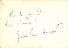 CPM Cinema Dedicacee Jean Pierre Aumont 