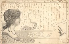 CPA Fantaisie Illustrateur Femme 