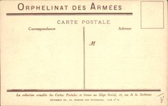 CPA Fantaisie Illustrateur Orphelinat des armees Enfants Chat