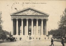 VINTAGE POSTCARD Paris the Church of the Madeleine