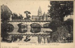 VINTAGE POSTCARD Paray Monial Seen of Bourbince and the Basilica
