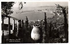 CPA Menton Vue Prise de Garavan