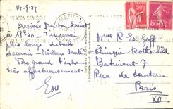 VINTAGE POSTCARD Menton Seen from of Garavan