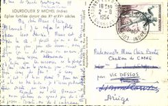 MODERN CARD Lourdoueix St Michel Fortifiee Church Dating from 11th and 15th