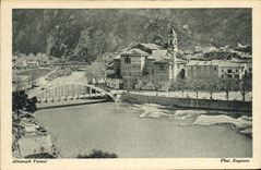 VINTAGE POSTCARD Breil Parks at the Italian Franci border