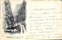 VINTAGE POSTCARD Amelie Les Bains the throat of Mondony