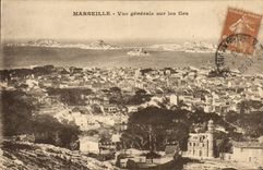 CPA Marseille Vue Generale Sur les Iles