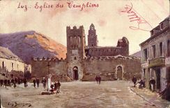 CPA Luz Eglise des templiers Illustrateur 